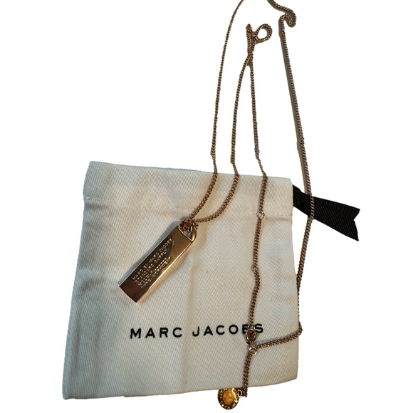Marc By Marc Jacobs Jewelry - Marc by Marc Jacobs NWT Rose Gold Pendant Bar Tag Chain Long Necklace